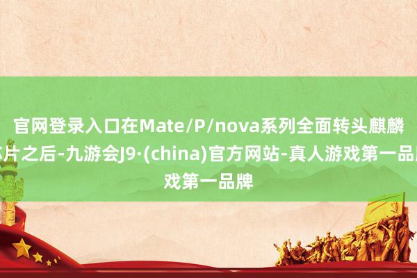 官网登录入口在Mate/P/nova系列全面转头麒麟芯片之后-九游会J9·(china)官方网站-真人游戏第一品牌