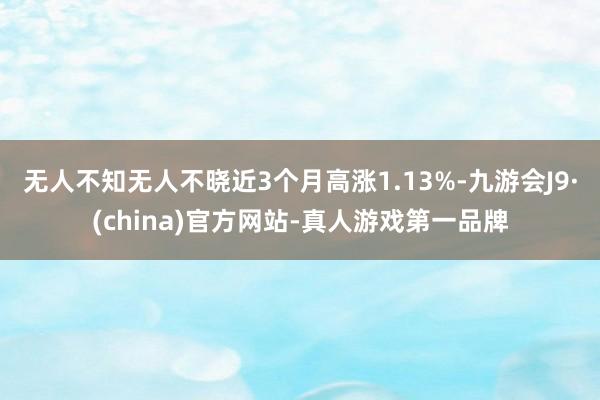 无人不知无人不晓近3个月高涨1.13%-九游会J9·(china)官方网站-真人游戏第一品牌