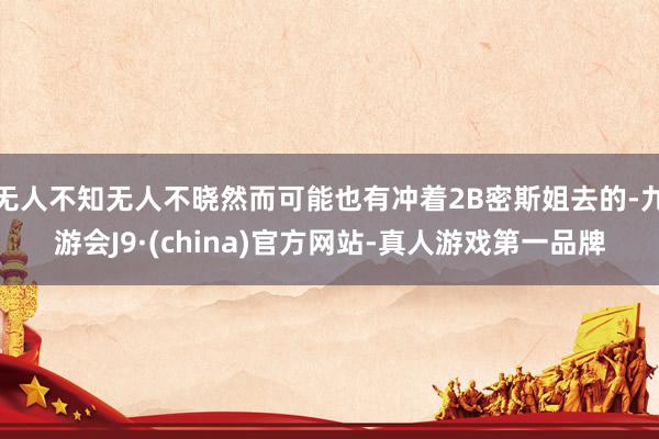 无人不知无人不晓然而可能也有冲着2B密斯姐去的-九游会J9·(china)官方网站-真人游戏第一品牌