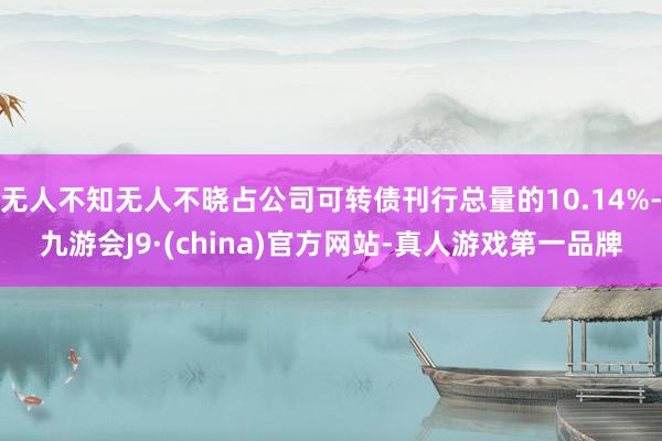 无人不知无人不晓占公司可转债刊行总量的10.14%-九游会J9·(china)官方网站-真人游戏第一品牌