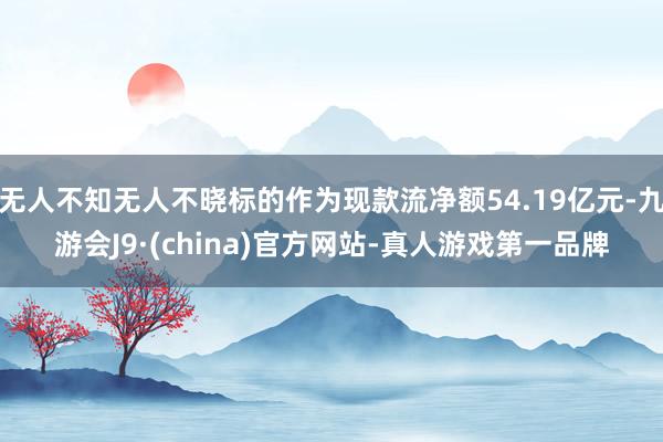 无人不知无人不晓标的作为现款流净额54.19亿元-九游会J9·(china)官方网站-真人游戏第一品牌