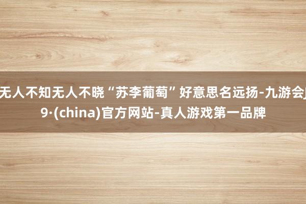 无人不知无人不晓“苏李葡萄”好意思名远扬-九游会J9·(china)官方网站-真人游戏第一品牌