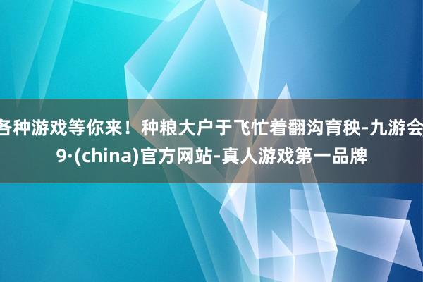 各种游戏等你来！种粮大户于飞忙着翻沟育秧-九游会J9·(china)官方网站-真人游戏第一品牌