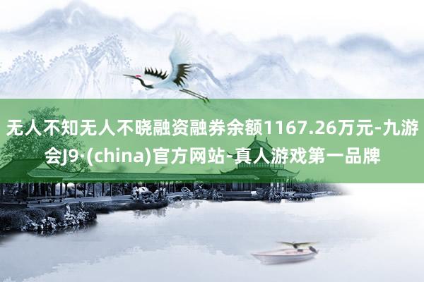 无人不知无人不晓融资融券余额1167.26万元-九游会J9·(china)官方网站-真人游戏第一品牌