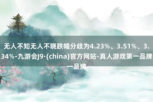 无人不知无人不晓跌幅分歧为4.23%、3.51%、3.34%-九游会J9·(china)官方网站-真人游戏第一品牌
