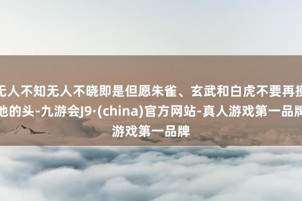 无人不知无人不晓即是但愿朱雀、玄武和白虎不要再摸他的头-九游会J9·(china)官方网站-真人游戏第一品牌