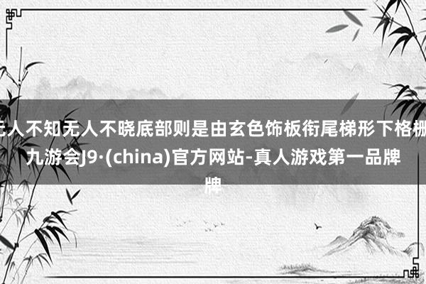 无人不知无人不晓底部则是由玄色饰板衔尾梯形下格栅-九游会J9·(china)官方网站-真人游戏第一品牌