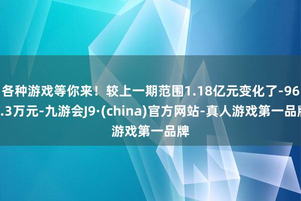 各种游戏等你来！较上一期范围1.18亿元变化了-962.3万元-九游会J9·(china)官方网站-真人游戏第一品牌