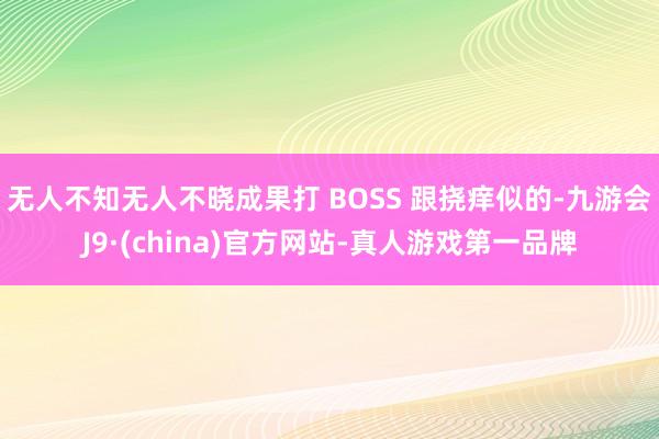 无人不知无人不晓成果打 BOSS 跟挠痒似的-九游会J9·(china)官方网站-真人游戏第一品牌