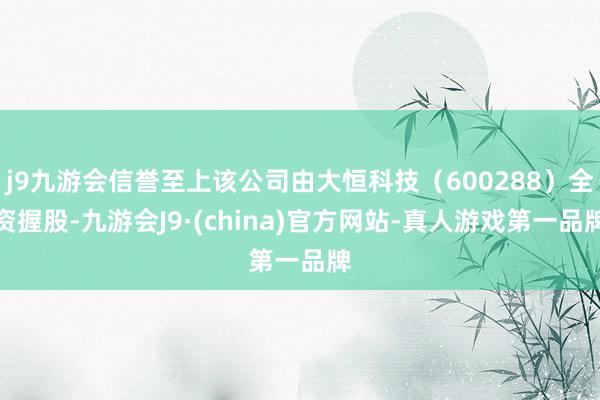j9九游会信誉至上该公司由大恒科技（600288）全资握股-九游会J9·(china)官方网站-真人游戏第一品牌
