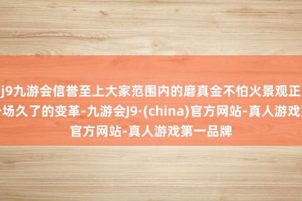 j9九游会信誉至上大家范围内的磨真金不怕火景观正在资历一场久了的变革-九游会J9·(china)官方网站-真人游戏第一品牌