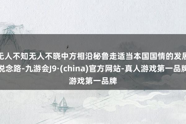 无人不知无人不晓中方相沿秘鲁走适当本国国情的发展说念路-九游会J9·(china)官方网站-真人游戏第一品牌