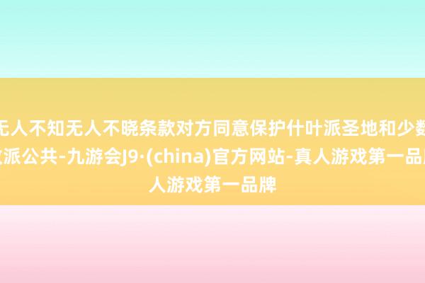 无人不知无人不晓条款对方同意保护什叶派圣地和少数教派公共-九游会J9·(china)官方网站-真人游戏第一品牌