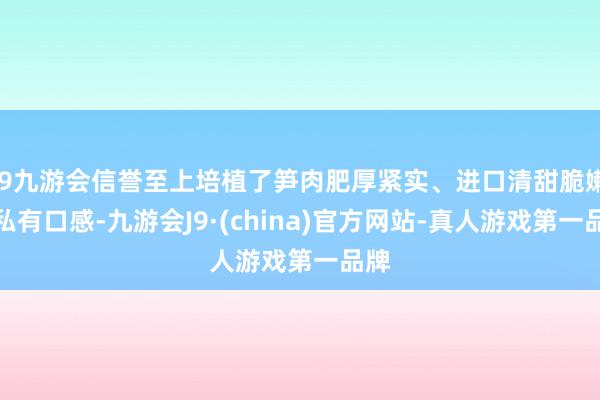 j9九游会信誉至上培植了笋肉肥厚紧实、进口清甜脆嫩的私有口感-九游会J9·(china)官方网站-真人游戏第一品牌