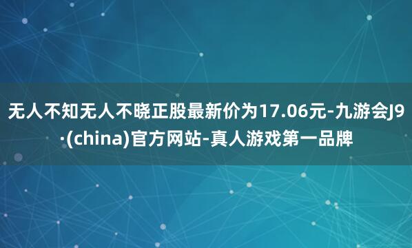 无人不知无人不晓正股最新价为17.06元-九游会J9·(china)官方网站-真人游戏第一品牌
