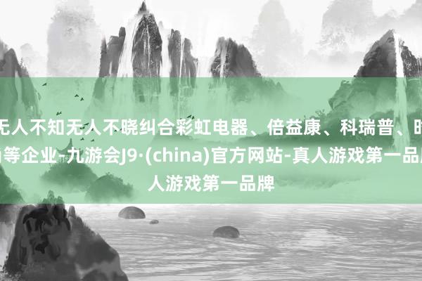 无人不知无人不晓纠合彩虹电器、倍益康、科瑞普、时尚等企业-九游会J9·(china)官方网站-真人游戏第一品牌