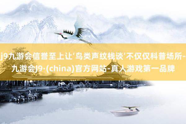 j9九游会信誉至上让‘鸟类声纹栈谈’不仅仅科普场所-九游会J9·(china)官方网站-真人游戏第一品牌