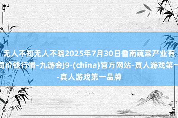 无人不知无人不晓2025年7月30日鲁南蔬菜产业有限公司价钱行情-九游会J9·(china)官方网站-真人游戏第一品牌