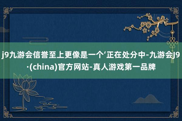 j9九游会信誉至上更像是一个‘正在处分中-九游会J9·(china)官方网站-真人游戏第一品牌